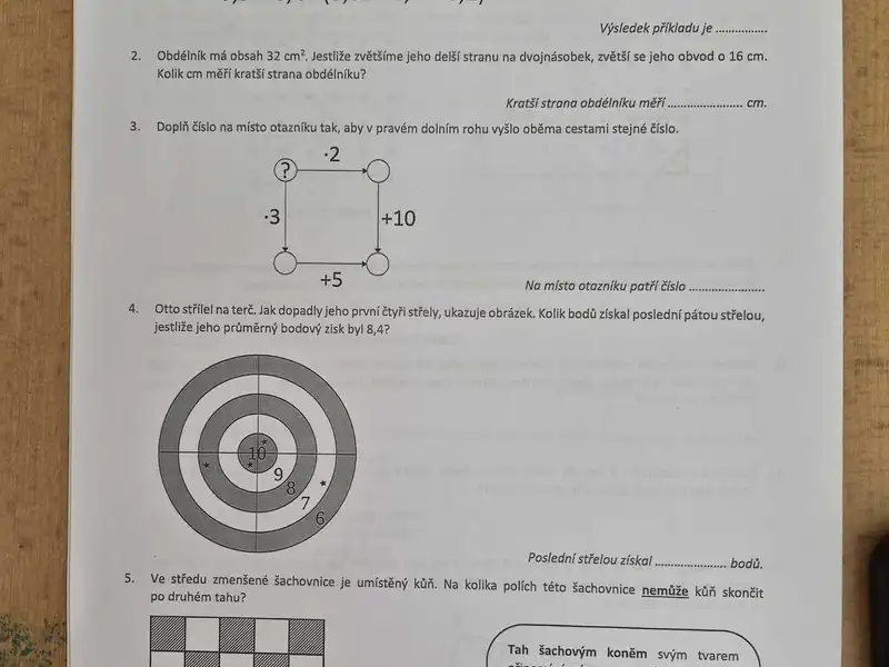 Školní kolo matematické soutěže Pythagoriáda